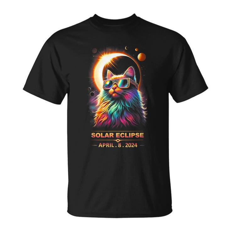 Solar Eclipse April 8 2024 Cats Lovers T-Shirt