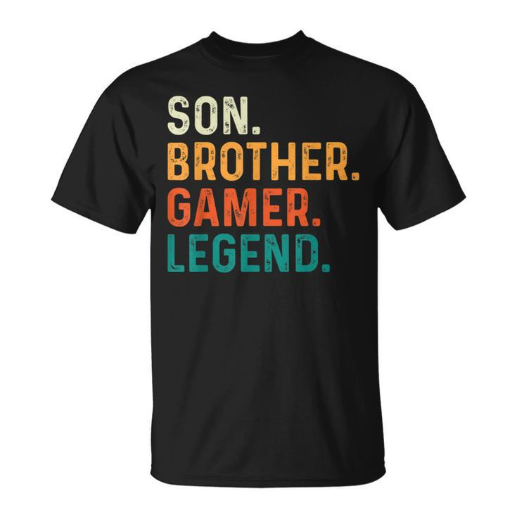 Son Brother Gamer Legend Gaming T-Shirt
