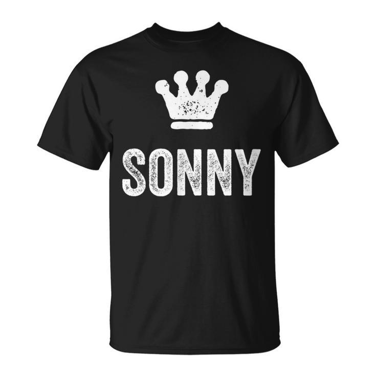 Sonny The King Crown & Name For Called Sonny T-Shirt