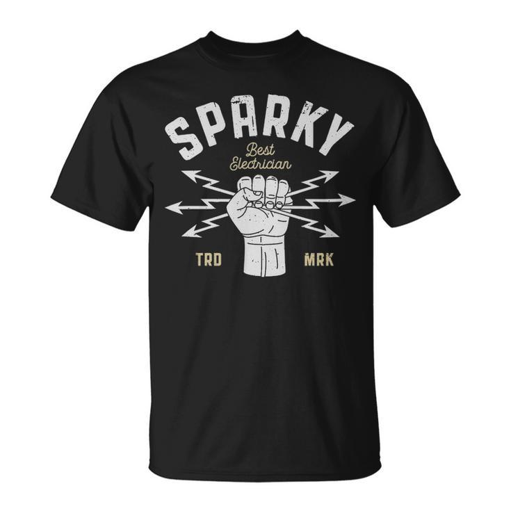 Sparky Electrician Dad Retro Vintage T-Shirt