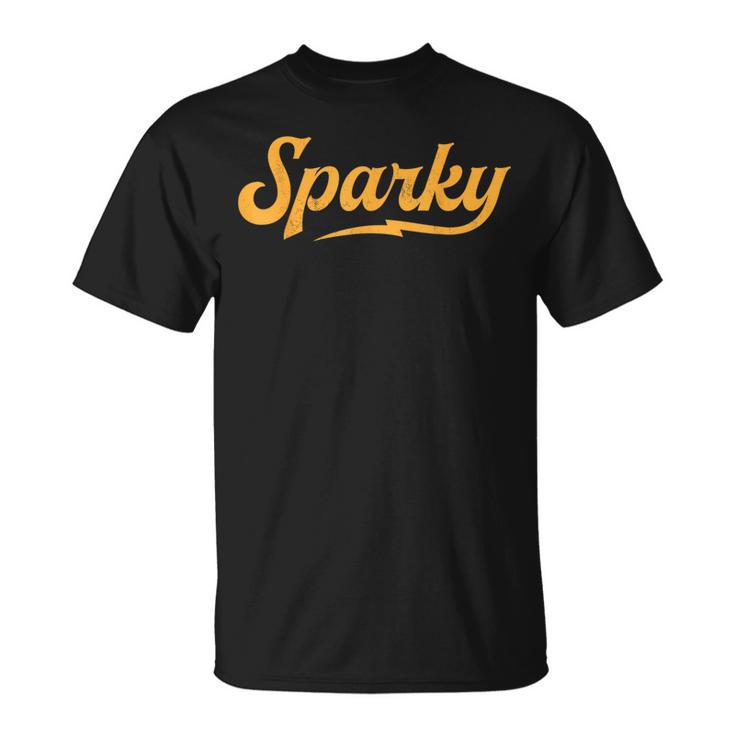 Sparky Electrician Lineman Dad Retro Vintage Novelty T-Shirt