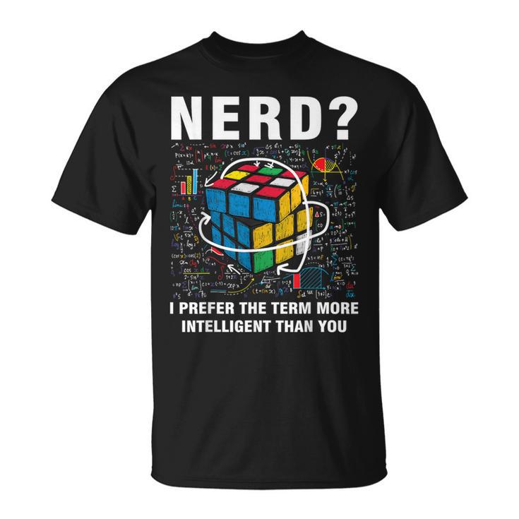 Speed Cubing Nerd Jokes Speed Cubing Math T-Shirt