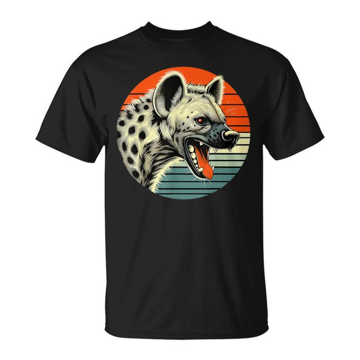 Spotted Laughing Hyena Retro Sun T-Shirt