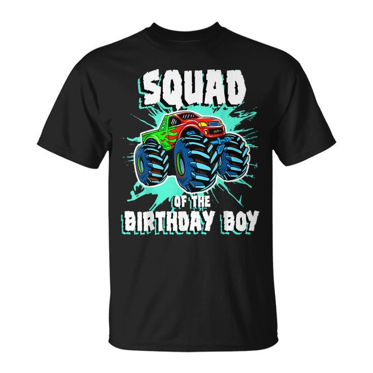 Squad Of The Birthday Boy Monster Truck Birthday Party T-Shirt