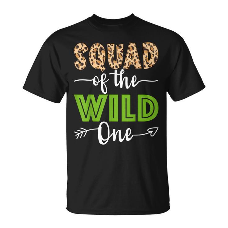 Squad Of The Wild One Zoo Animal 1St Birthday Safari Theme T-Shirt