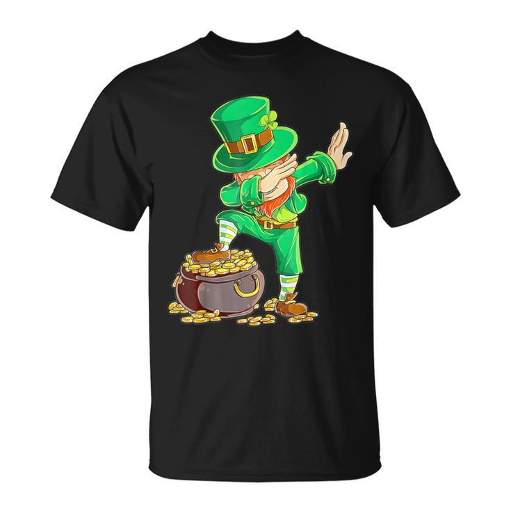 St Patrick's Day Dabbing Leprechaun Boys Dab Dance T-Shirt