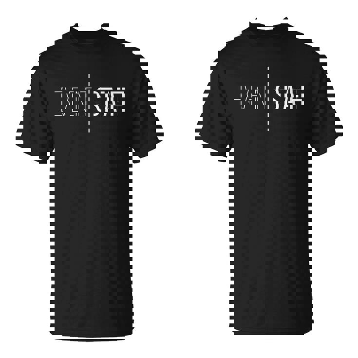 Staff Eventos Diseño Frontal Uniforme De Fiesta Camiseta unisex