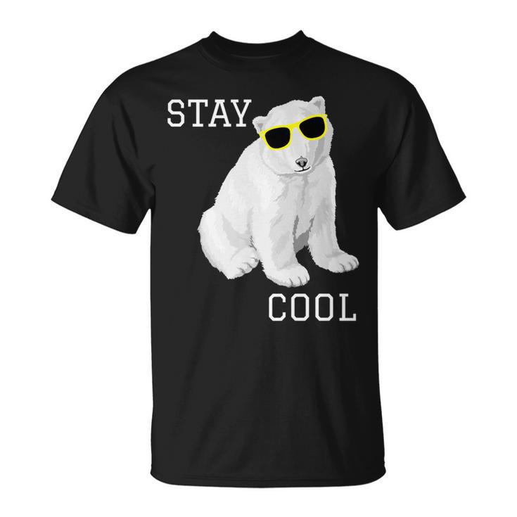 Stay Cool Cute Baby Polar Bear Cub With Sunglasses T-Shirt