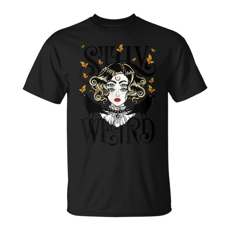Stay Weird Rose And The Ravens Devil Girl T-Shirt