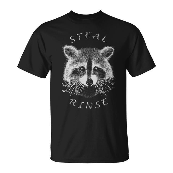 Steal And Rinse Code Of Conduct Raccoon Face Apparel T-Shirt