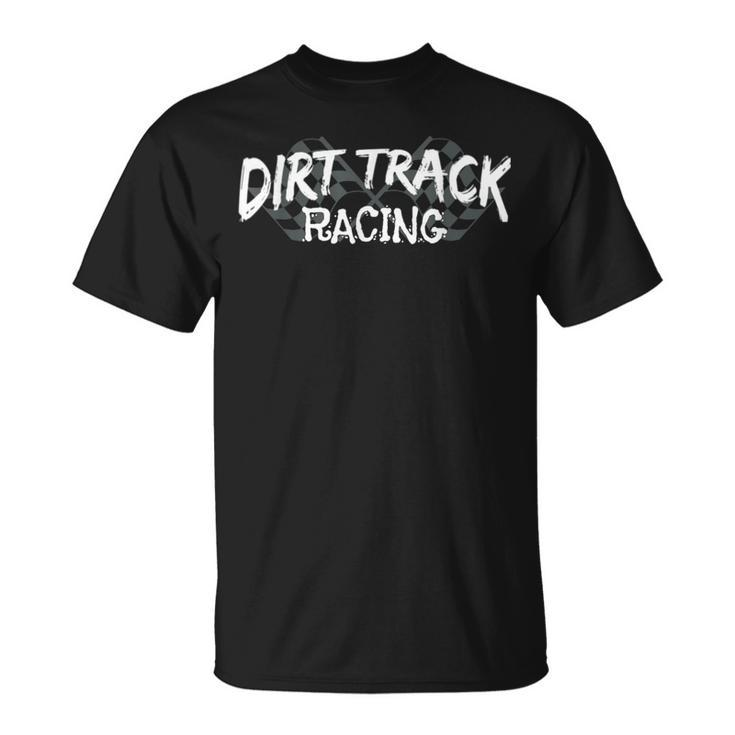 Stock Car Checkered Flag T Dirt Track Racing T-Shirt