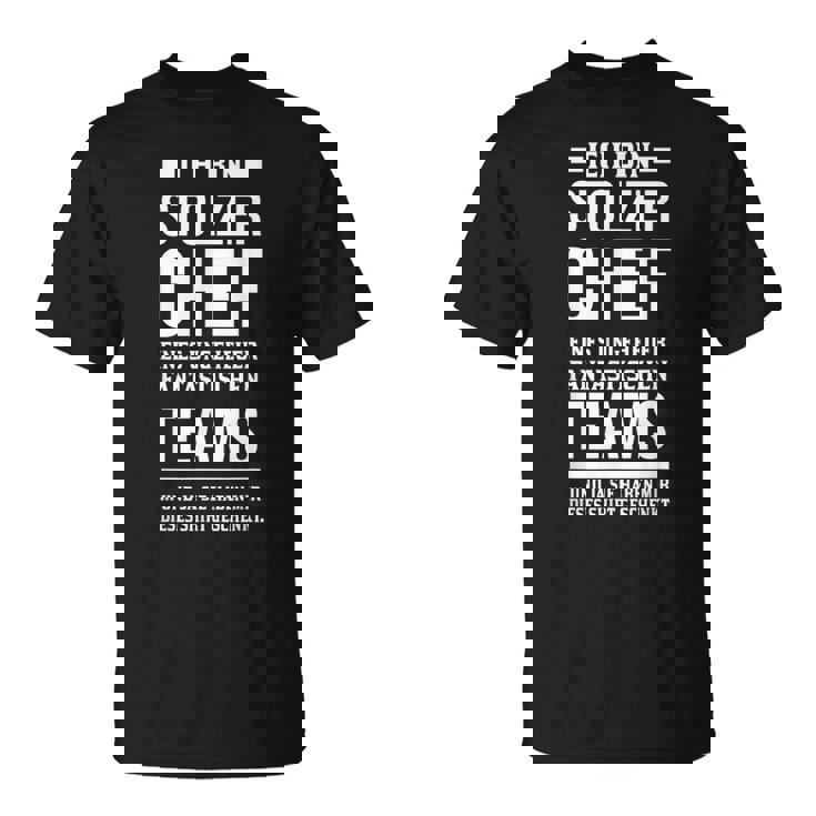 Stolzer Chef Eines Fantastische Teams Chef Sayings T-Shirt