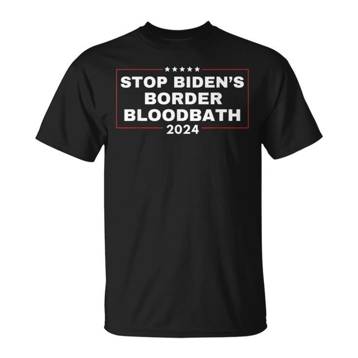 Stop Biden's Border Bloodbath Saying Trump T-Shirt