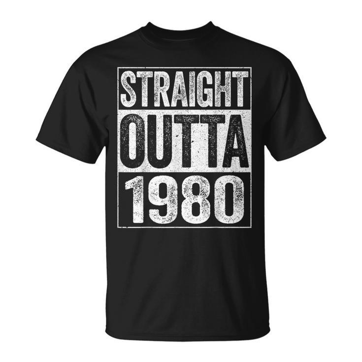 Straight Outta 1980 44Th Birthday T-Shirt
