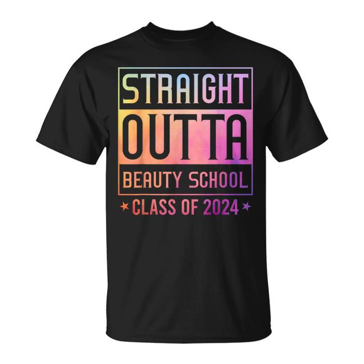 Straight Outta Beauty School Graduation Class Of 2024 T-Shirt