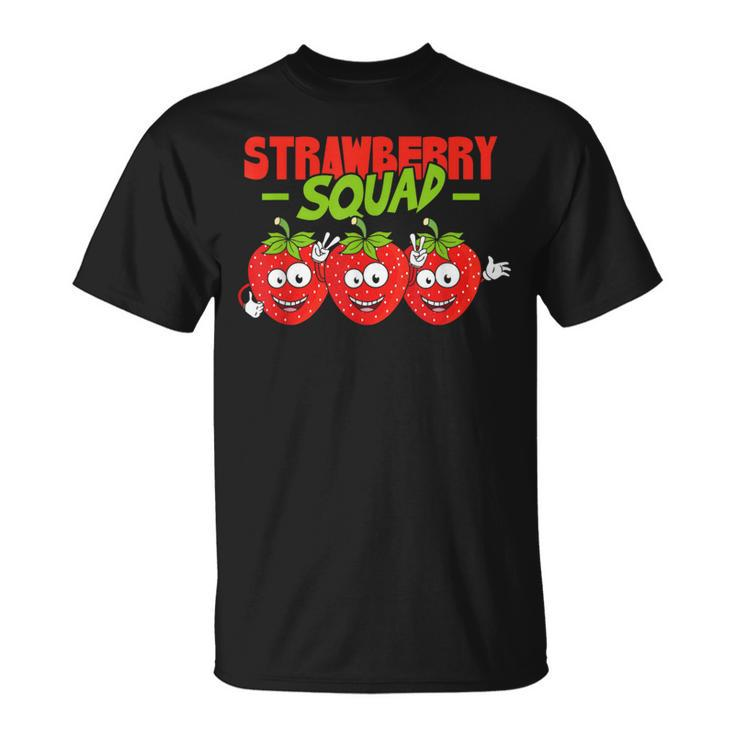 Strawberries Strawberry Squad Fruit Lover T-Shirt