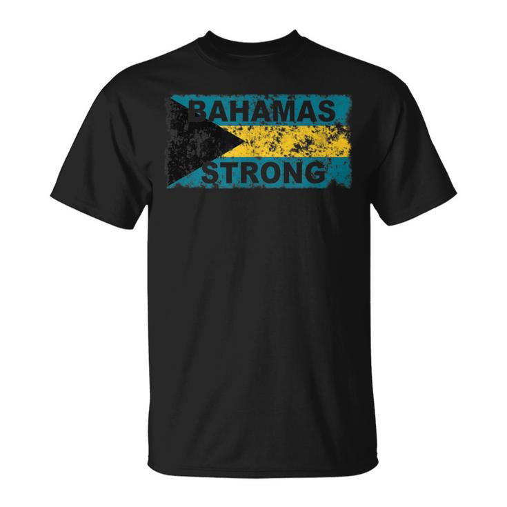 Strong Bahamas Islands Flag Pray Support For Women T-Shirt