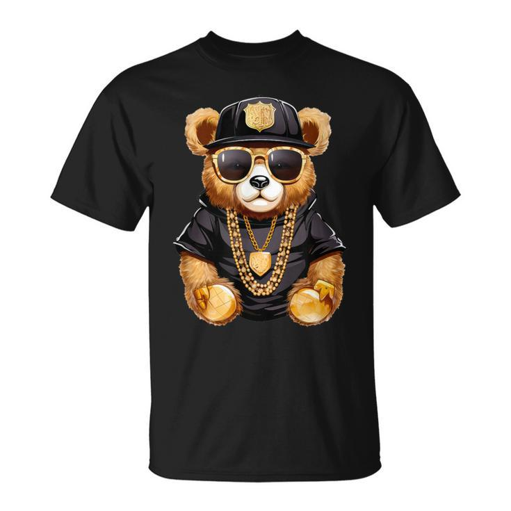 Stylish Bear With Golden Chains T-Shirt