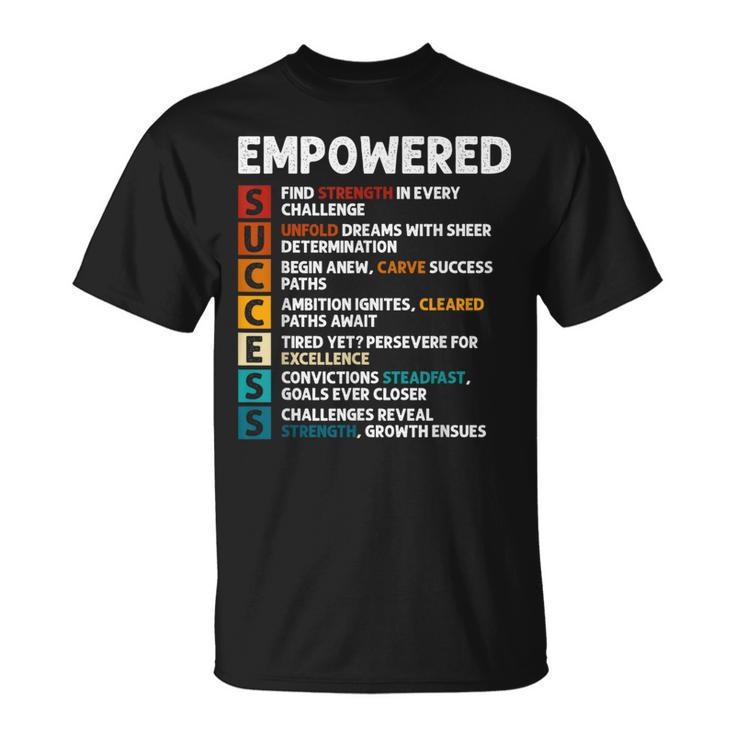 Success Definition Motivational Quote Affirmations T-Shirt
