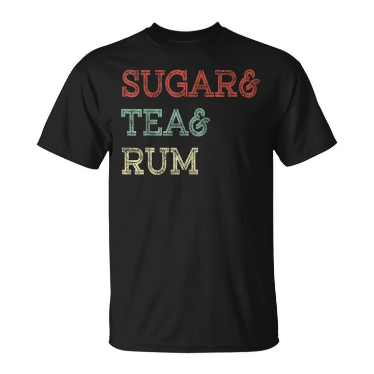 Sugar&Tea&Rum Sea Shanty Sugar Tea Rum Retro Vintage T-Shirt