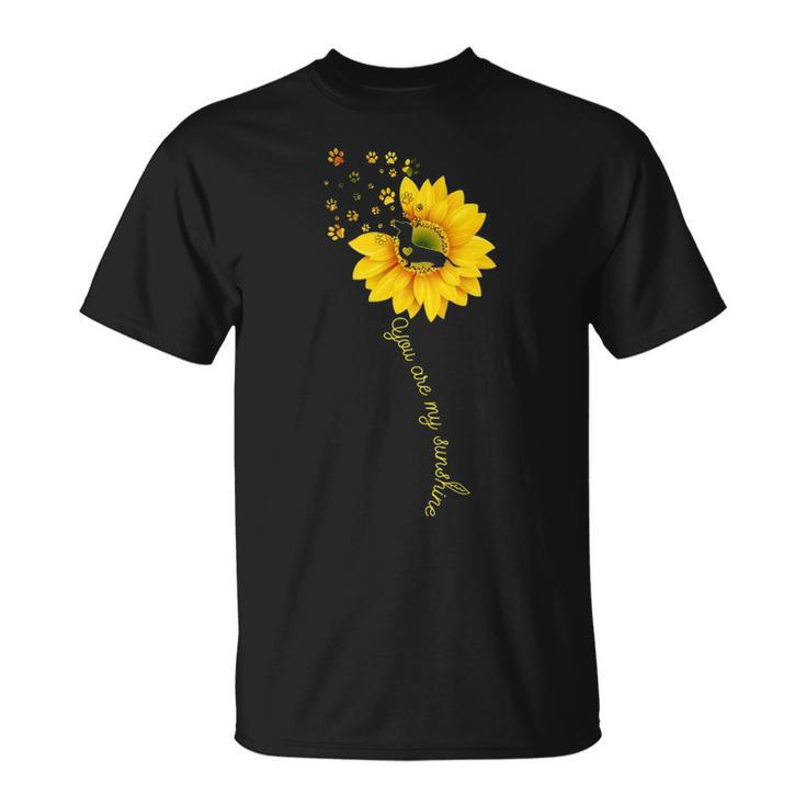 You Are My Sunshine Half Sunflower Dachshund Dog T-Shirt