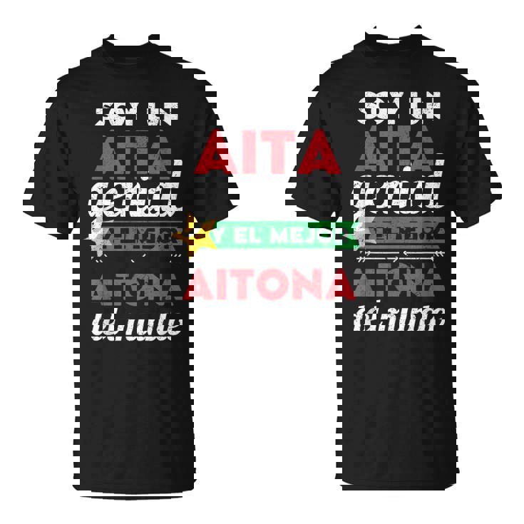 Super Aita Regalo Dia Del Aita Mejor Padre Aitona Abuelo Camiseta unisex