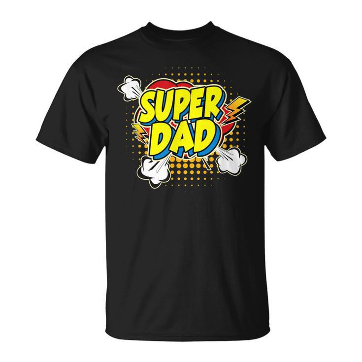 Super Awesome Matching Superhero Dad T-Shirt