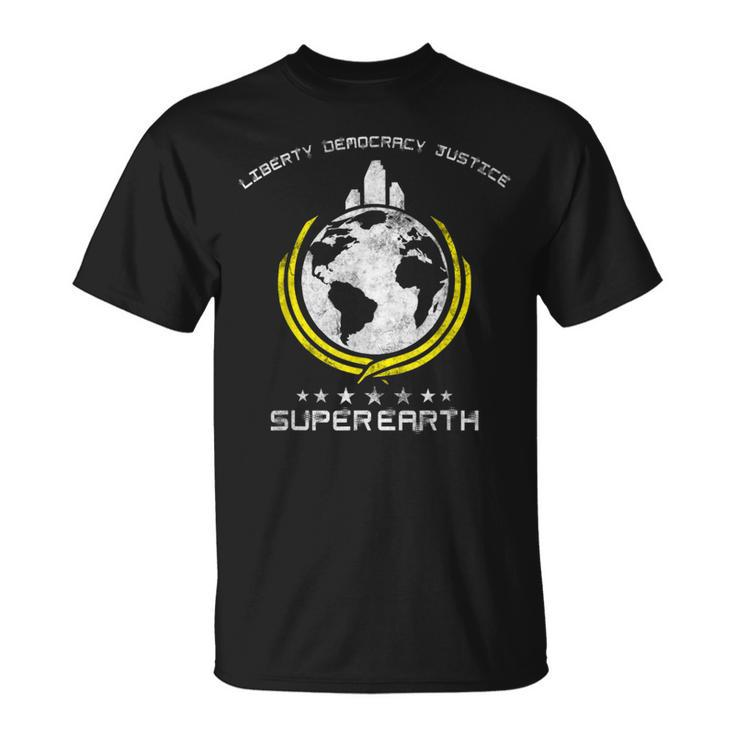 Super Earth Diving Into Hell For Liberty Hell Of Diver T-Shirt