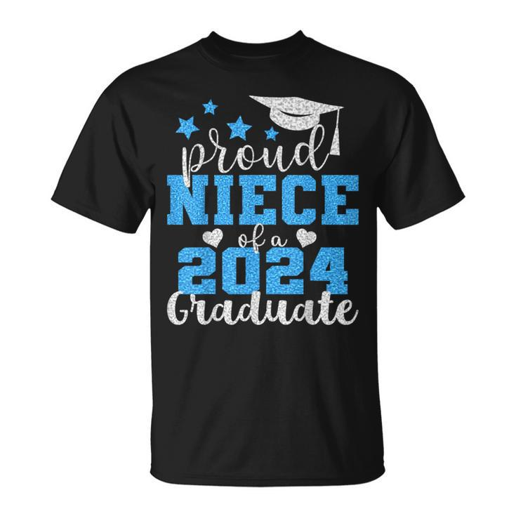 Super Proud Niece Of 2024 Graduate Awesome Family College T-Shirt