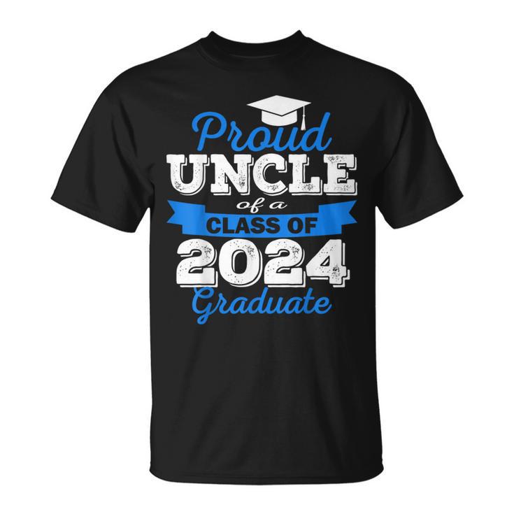 Super Proud Uncle Of 2024 Graduate Awesome Family College T-Shirt