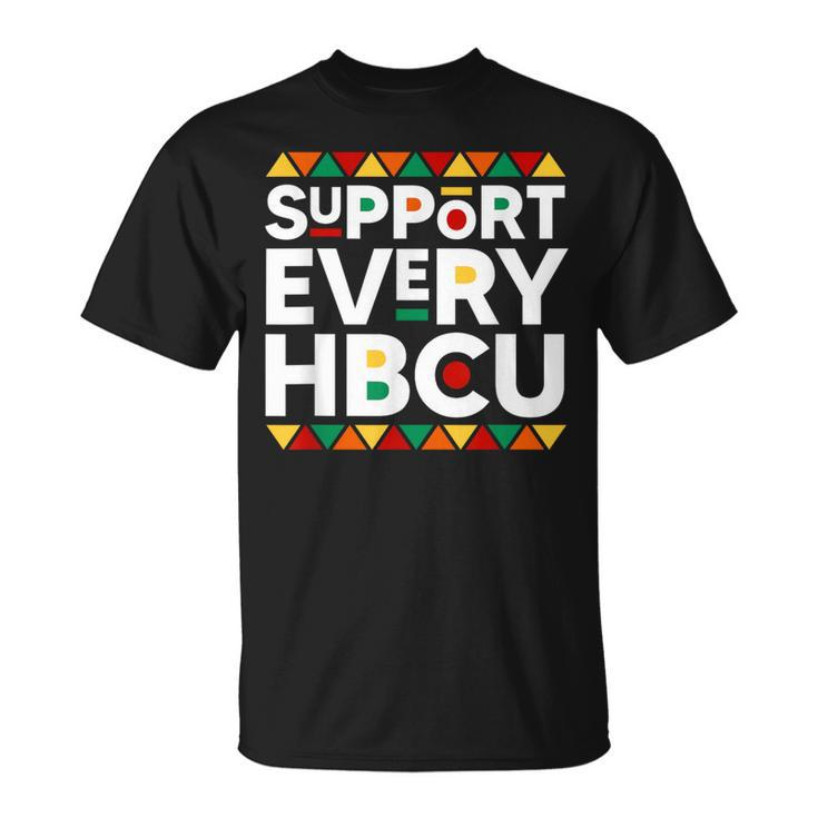 Support Every Hbcu Historical Black College Alumni T-Shirt
