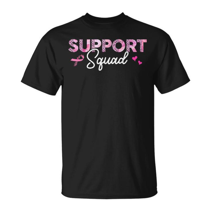 Support Squad Breast Cancer Awareness Cancer Survivor T-Shirt