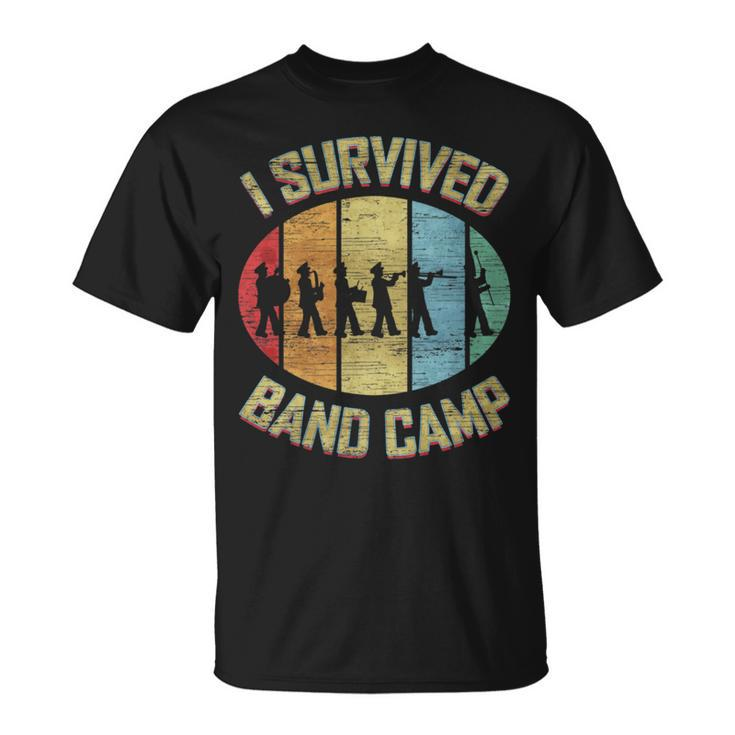 I Survived Band Camp Retro Vintage Marching Band T-Shirt