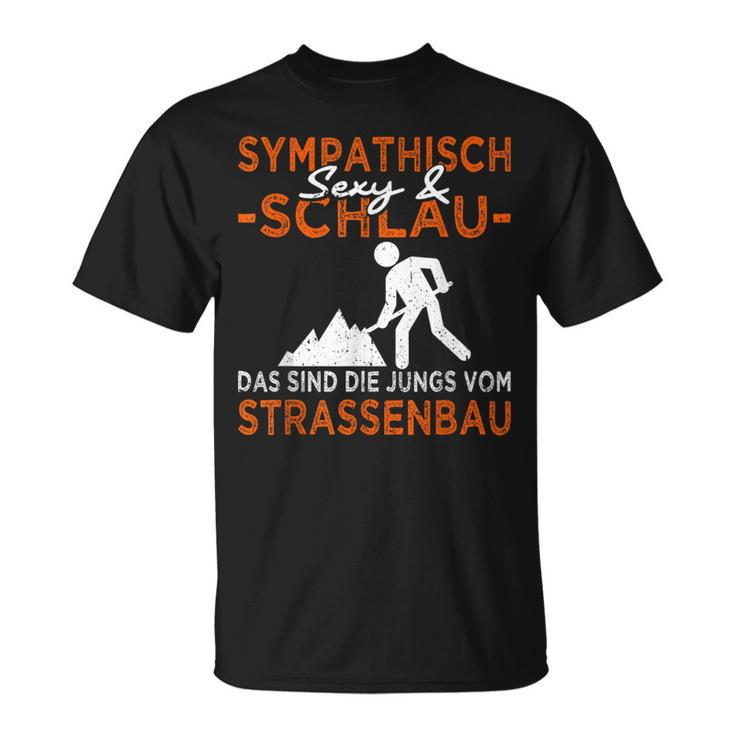 Sympathic And Schlau Strassenbau & Street Keeper Black S T-Shirt