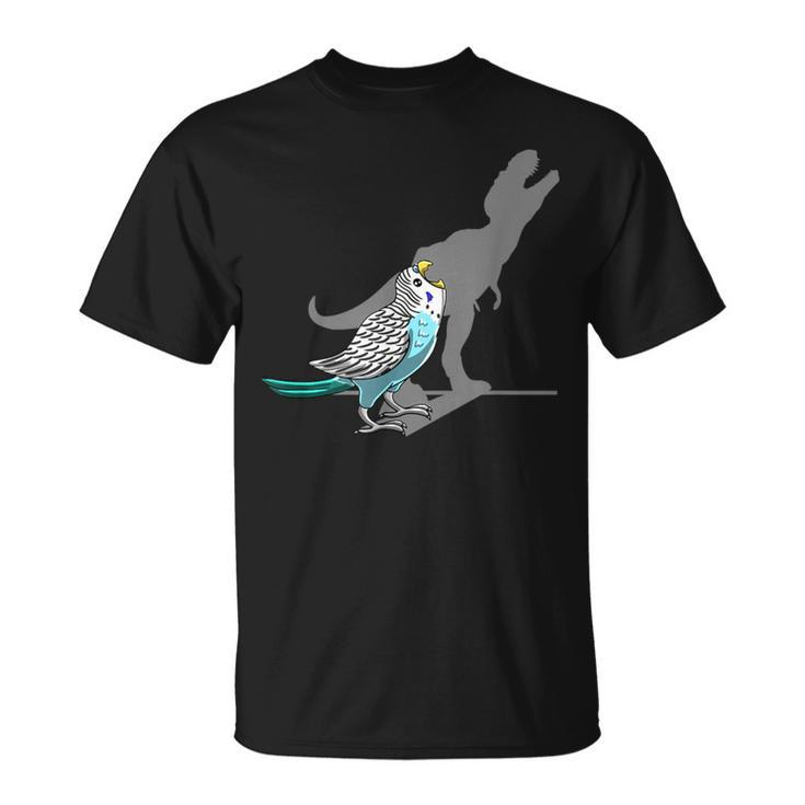 T-Rex Budgerigar Shadow Budgie Parakeet Pet Bird Lover T-Shirt