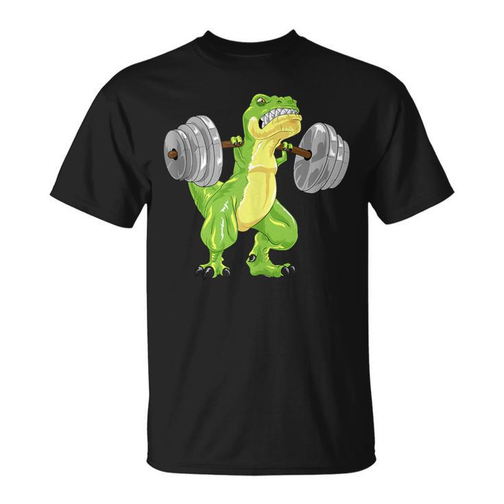 T-Rex Dinosaur Squat Bodybuilder Powerlifting Gym T-Shirt