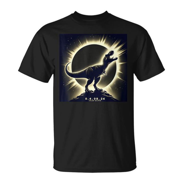 T-Rex Solar Eclipse 2024 Dinosaur April 8 2024 Total Eclipse T-Shirt