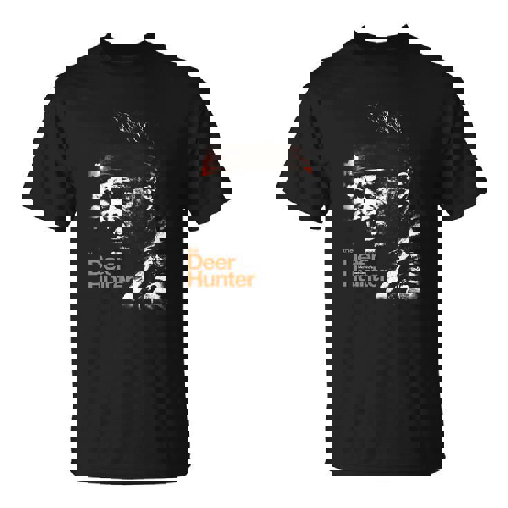 T-shirt Chasseur de Cerfs, Design Visage Sombre Effet Éclaboussé