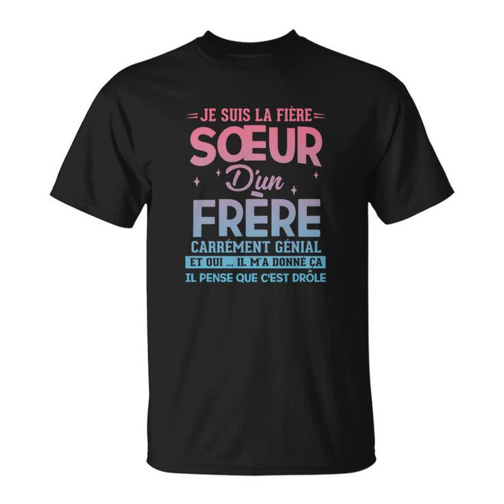 Tee Shirt Humoristique We Are Family Petite Sœur X Cœur Waf - 100% Coton Bio Enfant