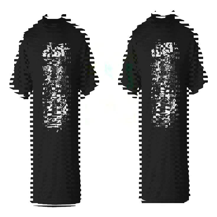 T-Shirt Noir The Clash, Design Iconique pour Fans de Punk Rock