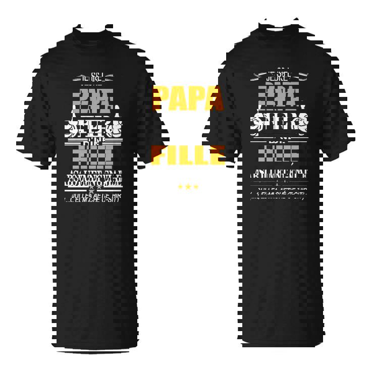 T-shirt PAPA FIER FILLE GÉNIALE, Cadeau Plein d'Humour Cadeauxyz