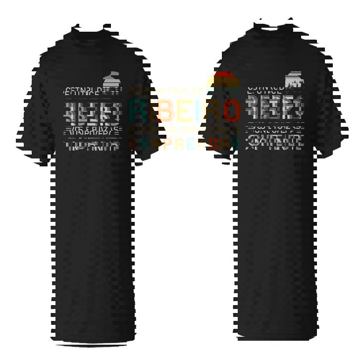 T-Shirt Ribeiro Personnalisé, C'est un Truc de Ribeiro avec Coucher de Soleil