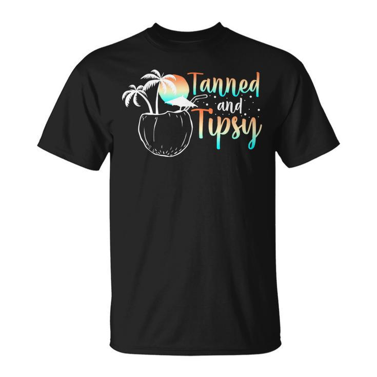 Tanned And Tipsy For An Retro Beach Vacation T-Shirt