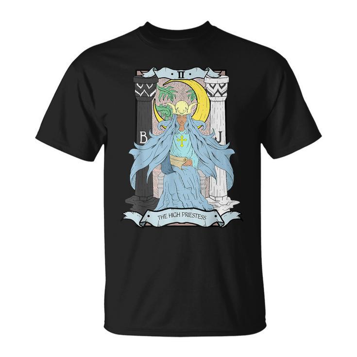 Tarot Card The High Priestess Ii Occult Vintage Color T-Shirt