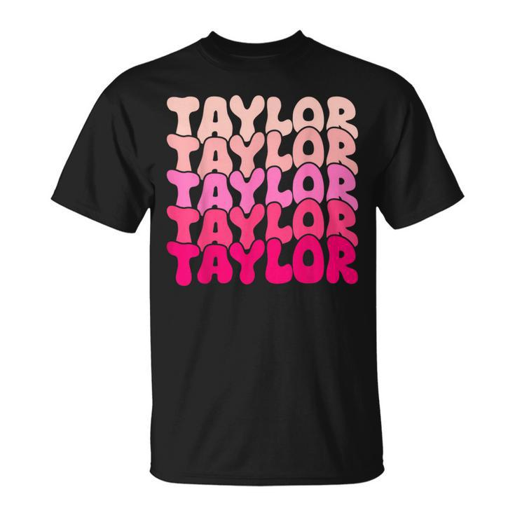 Taylor Vintage Personalized Name I Love Taylor T-Shirt