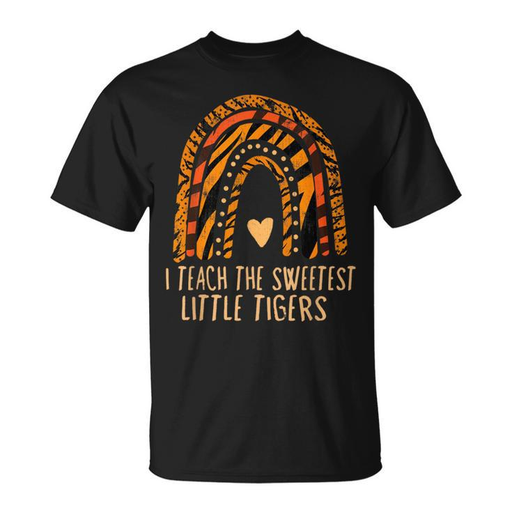 I Teach Sweetheart I Teach The Sweetest Little Tigers T-Shirt