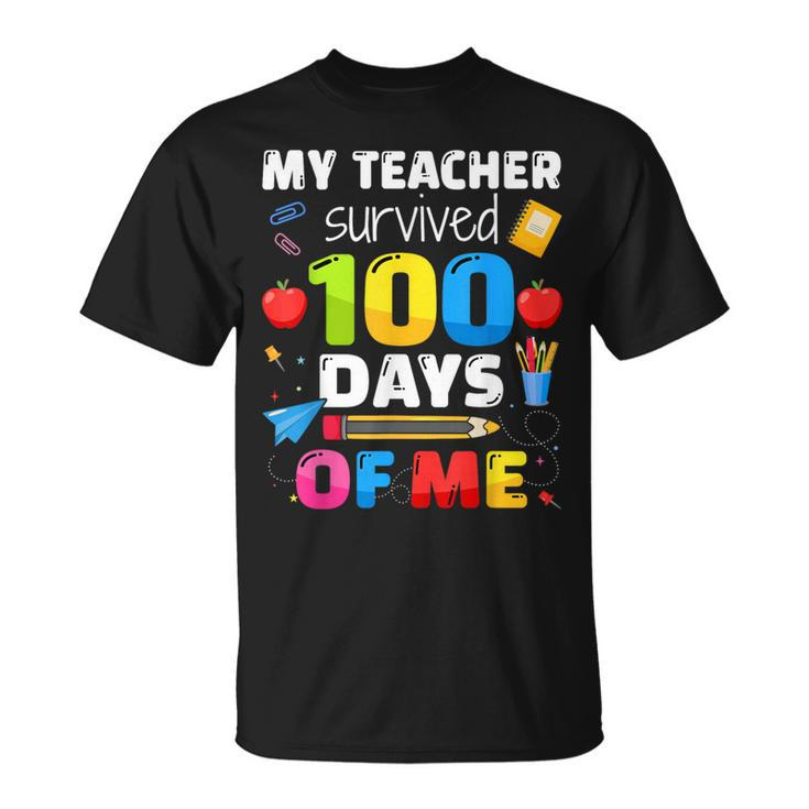 Teacher Survived 100 Days Of Me For 100Th Day School Student T-Shirt