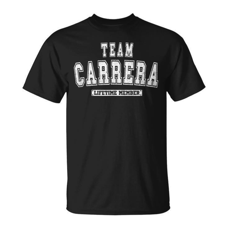 Team Carrera Lifetime Member Family Last Name T-Shirt