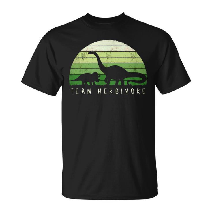 Team Herbivore Dinosaur Vegetarians And Vegan T-Shirt