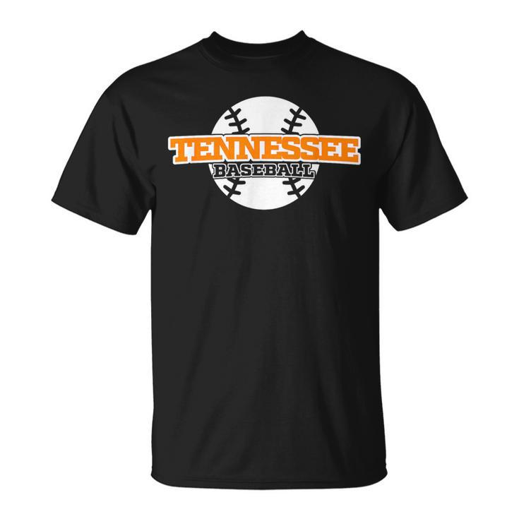 Tennessee Baseball Block Font T-Shirt